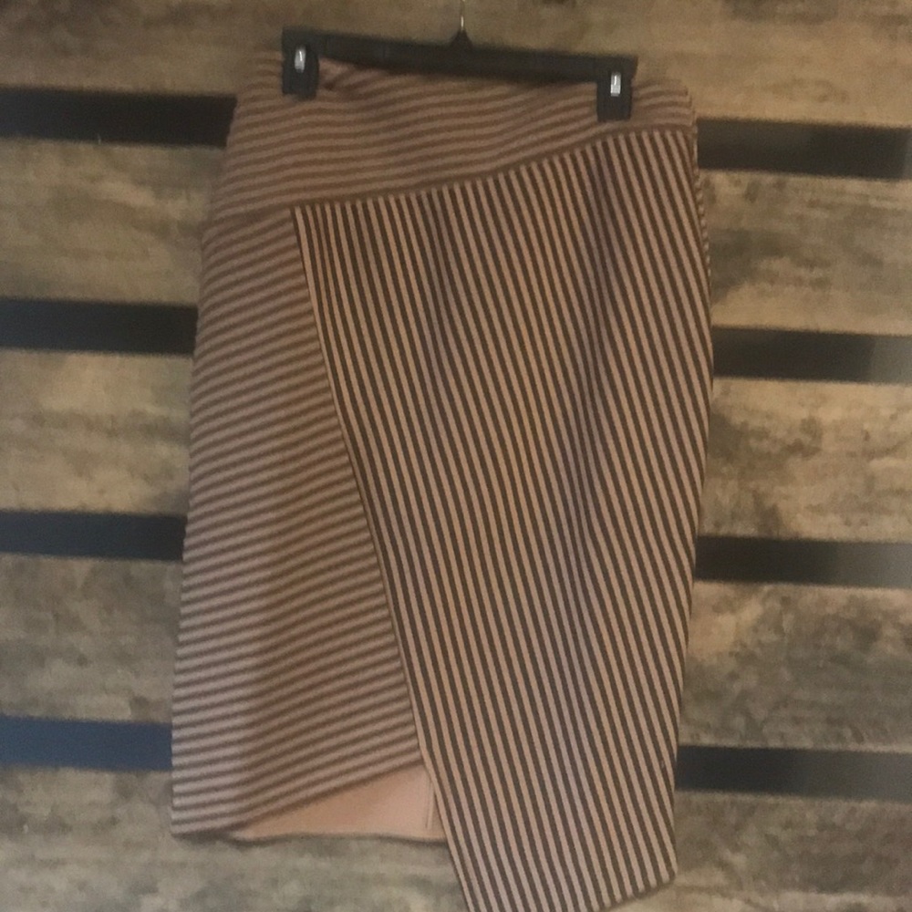 Gold & Black asymmetrical hem skirt